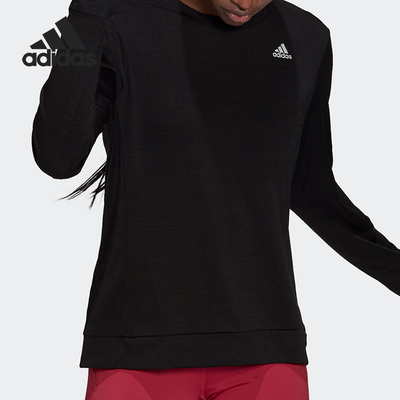 Adidas/阿迪达斯正品女士圆领修身休闲长袖常规T恤 GK3764