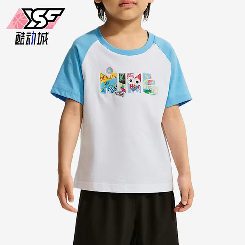Nike/耐克正品婴童印花图案圆领插肩运动短袖T恤JF2007-100