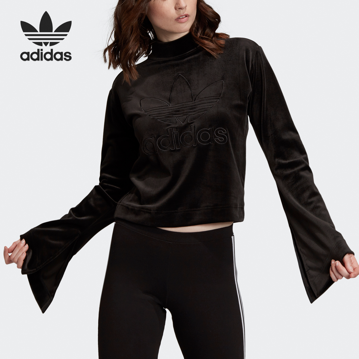 Adidas/阿迪达斯正品三叶草女士宽松运动时尚潮流卫衣EC1899