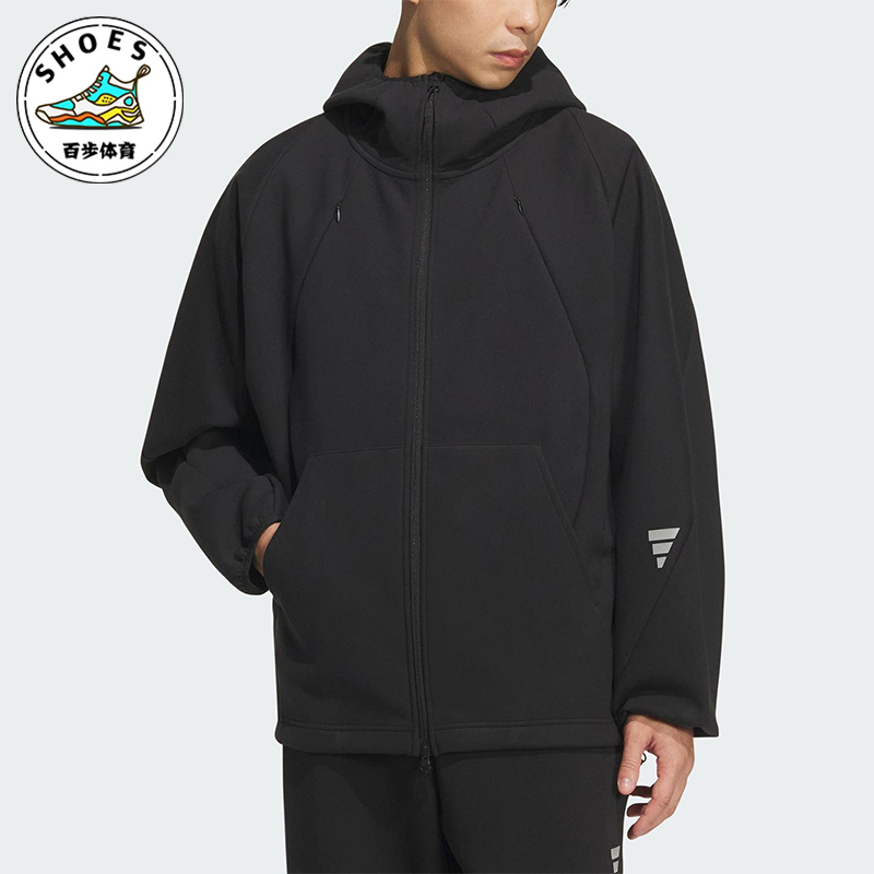 Adidas/阿迪达斯正品FUSTL M SWT HD男士运动连帽宽松外套KC6076