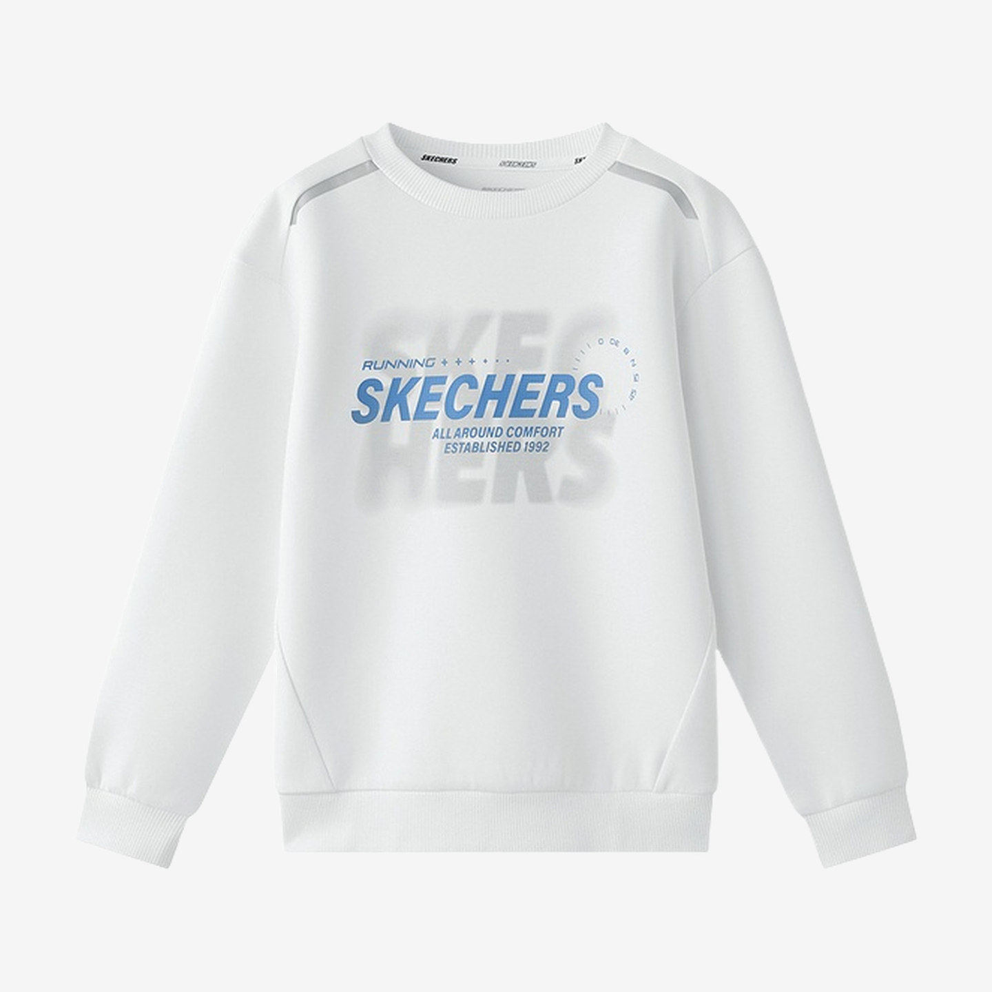 Skechers斯凯奇正品儿童圆领套头长袖弹性卫衣/绒衫P326B009-02QW