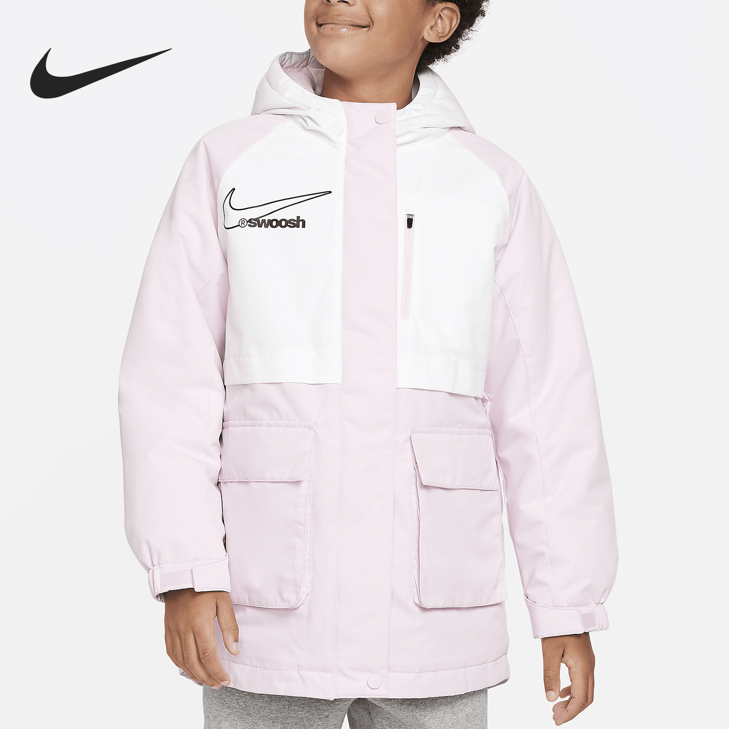 耐克大童保暖防风棉服