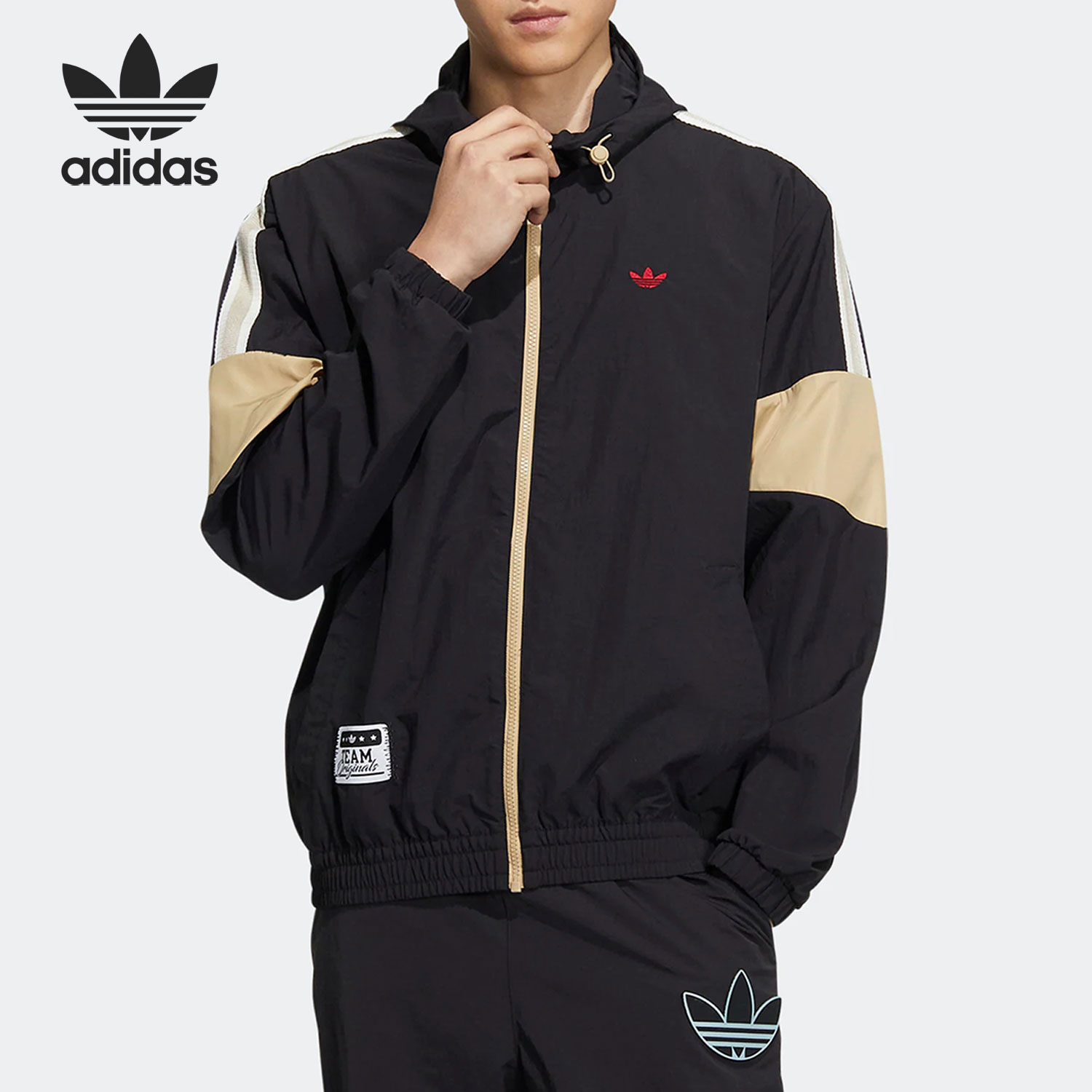 Adidas/阿迪达斯正品三叶草男子运动休闲宽松夹克外套HS1991