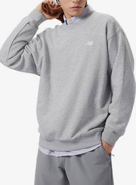 New Balance/NB正品新款男士圆领针织宽松卫衣套头衫MT41507-AG