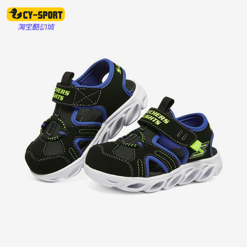 Skechers/斯凯奇正品夏新款男女小童轻便运动休闲闪灯凉鞋401680N