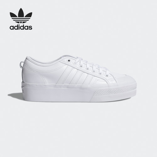 Adidas/阿迪达斯正品三叶草NIZZA PLATFORM 女子厚底板鞋 FW0265