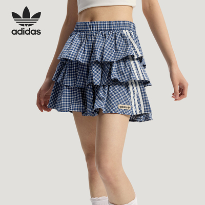 Adidas/阿迪达斯正品三叶草女士简约休闲经典复古潮流短裙KU9398