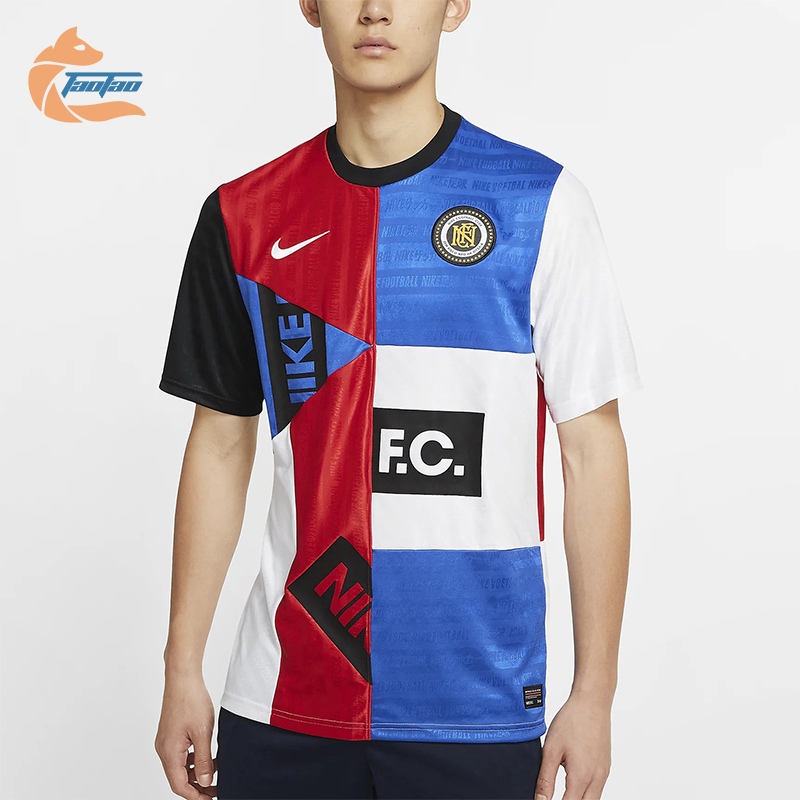 Nike/耐克正品F.C.男士圆领足球训练透气运动短袖T恤CJ2490-480