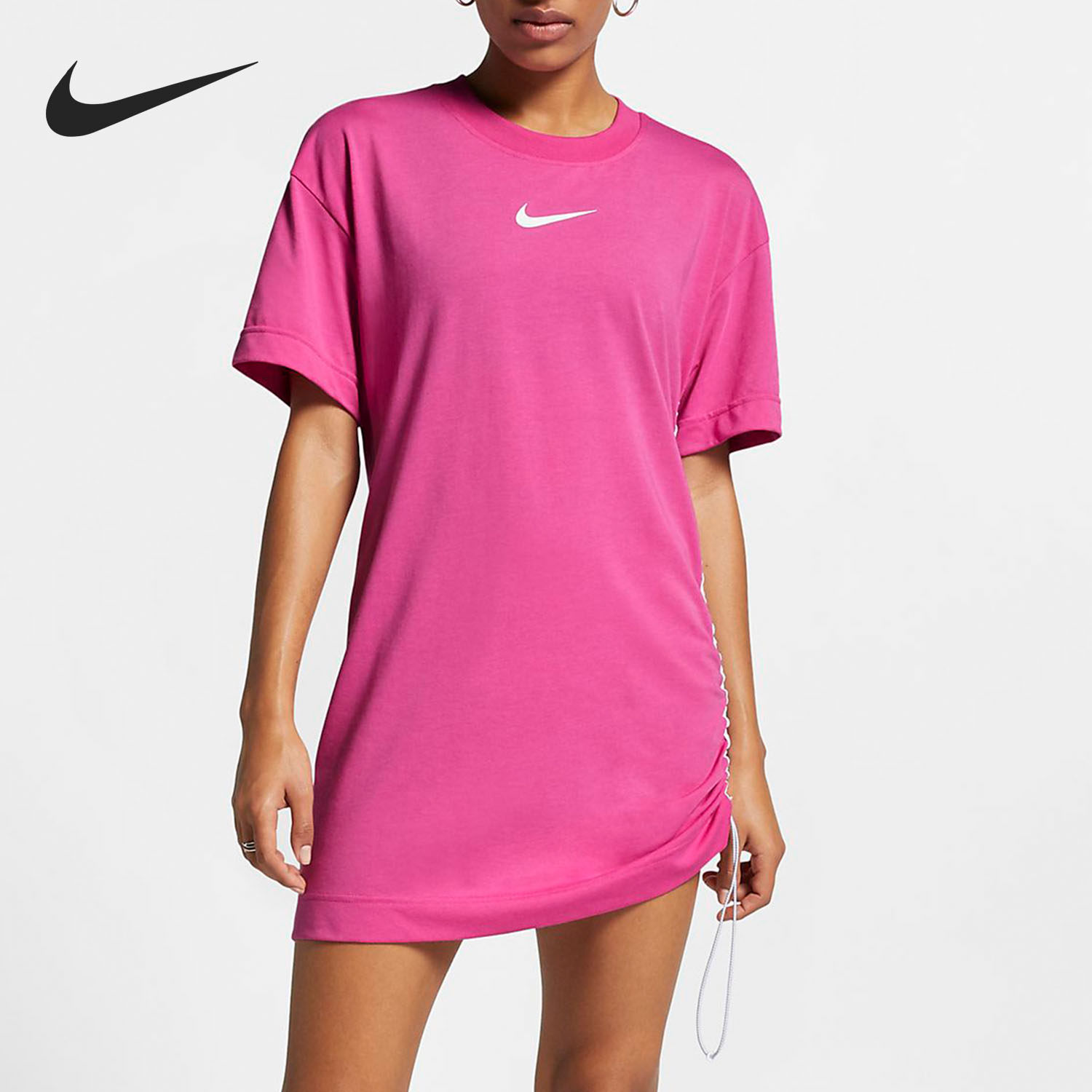 Nike/耐克正品当季新款女子运动休闲连衣裙长袖T恤BQ7961-100