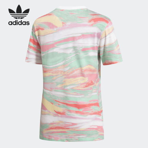 Adidas/阿迪达斯正品当季新款女子三叶草休闲圆领运动T恤GN4286
