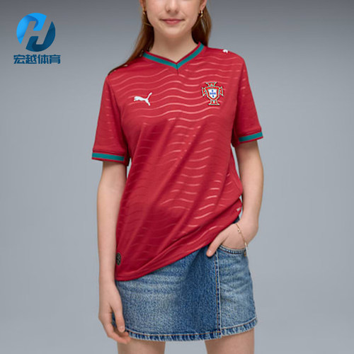 Puma/彪马正品儿童时尚经典透气V领足球运动短袖T恤783281-01