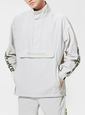 New Balance/NB正品春秋男士休闲梭织套头长袖夹克AMJ03321-LAN