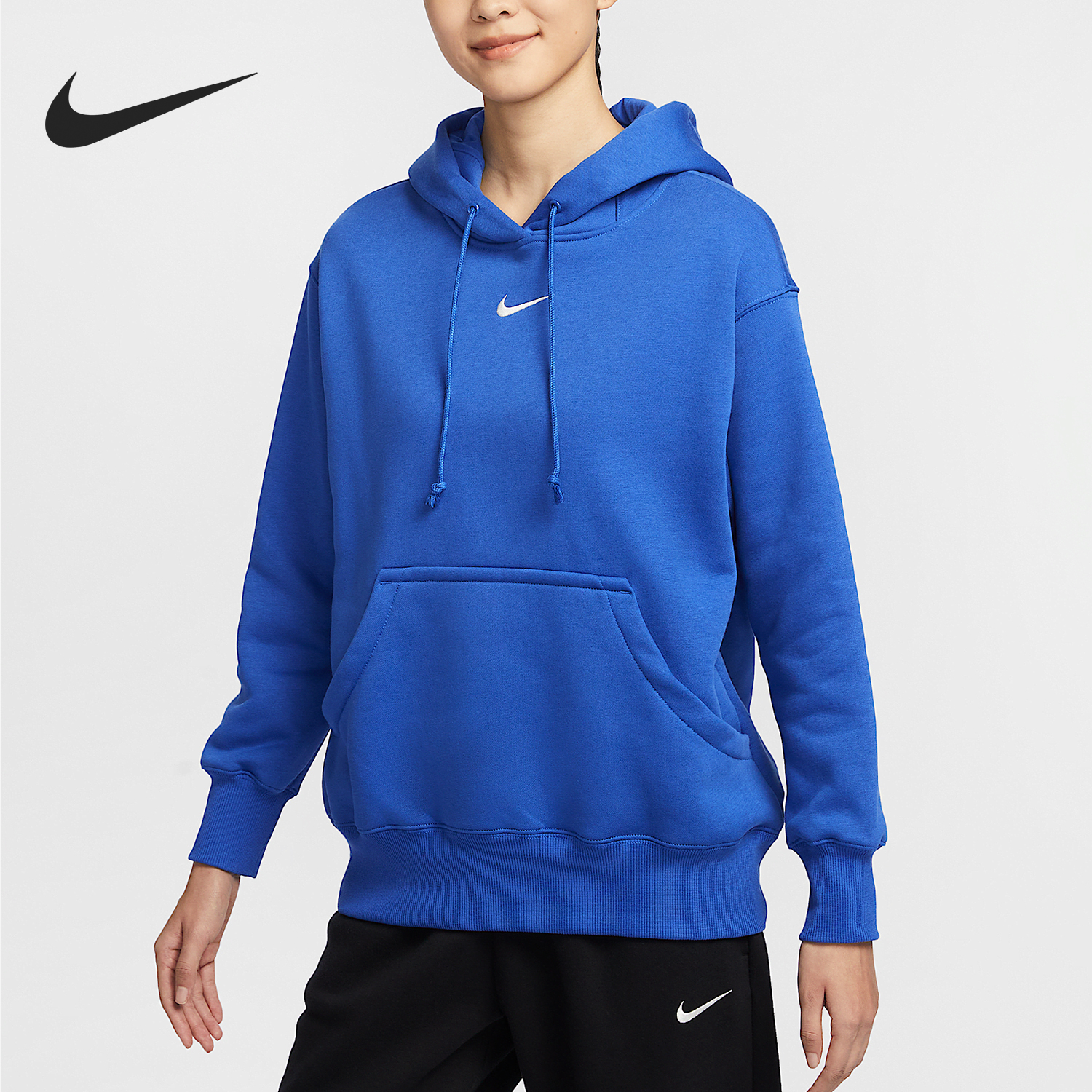 Nike/耐克正品新款女士宽松休闲保暖连帽针织卫衣DQ5861-480