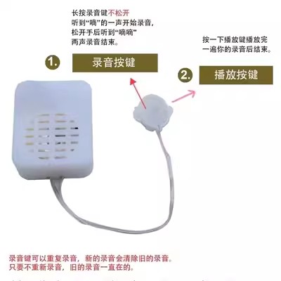 玩偶发声器毛绒玩具录音器录音机芯录音盒发声器表白神器可放挂件 节庆用品/礼品 创意玩偶 原图主图