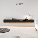 小写inner木电视柜收纳储物一体小户型客厅家用黑色悬浮电视机柜Q