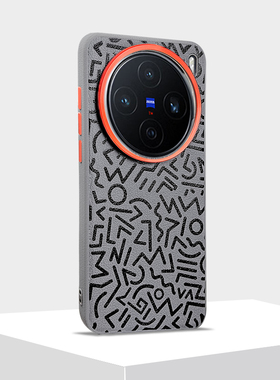 梵柔 适用vivox200pro手机壳x200曲面屏全包式素皮x200promini高级感创意小众金属镜头圈大孔男女潮款