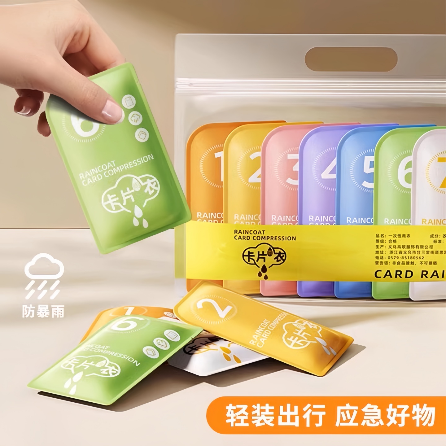 一次性卡片雨衣便携防暴雨