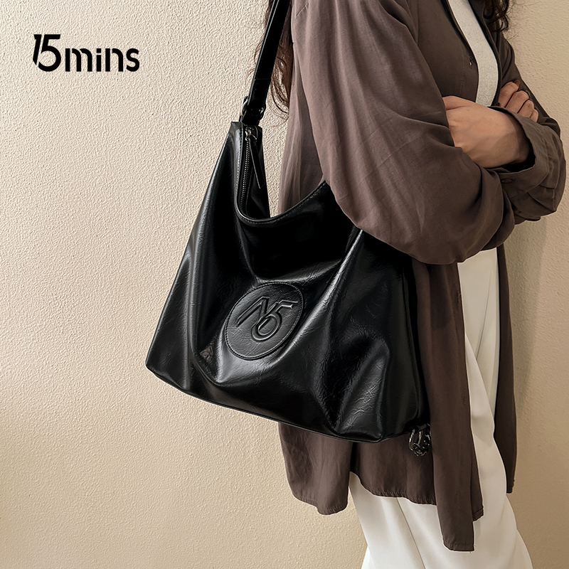 15mins托特包大容量软皮女包新款