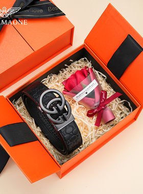 正品法莱阿玛尼皮带男款真皮2025新款高档男士裤腰带生日送男友