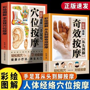 图解彩绘版】从头到脚奇效按摩经络穴位按摩大全手法教程中医推拿