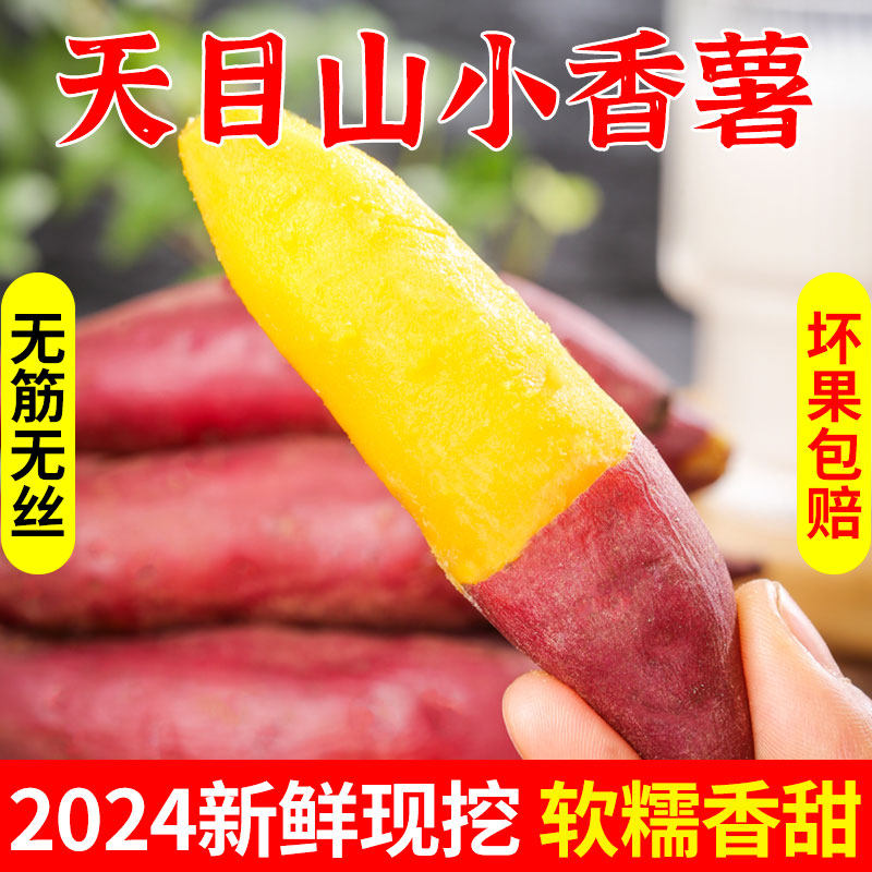 临安天目山小香薯5斤新鲜红薯正宗板栗番薯手指地瓜蔬菜甘薯山芋
