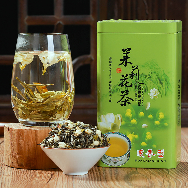 茉莉花茶2023新茶一级浓香型横县茉莉花茶窨制绿茶罐装散茶叶25