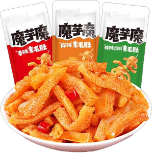 魔芋脆爽馋嘴小零食多口味香辣麻辣酸辣素毛肚解馋魔芋脆小吃