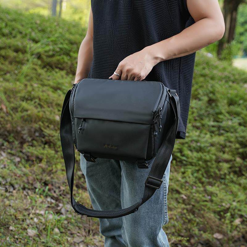 大容量单肩摄影包多功能斜挎背包佳能微单富士平板电脑单反相机包