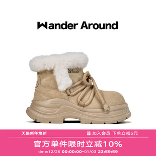 Wander 厚底增高7cm雪地靴舒适保暖高筒靴 around冬季