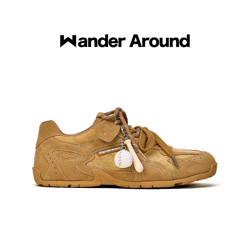 Wander around2025秋季新款厚底增高德训鞋休闲复古足球鞋女