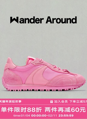 【何泓姗同款】Wander around 春秋款LUNA系列粉色阿甘鞋德训鞋女
