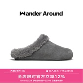 厚底增高加绒勃肯鞋 新款 复古休闲毛拖女 around2026春季 Wander