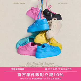 around厚底增高贝壳头休闲板鞋 Wander 女款 明星同款