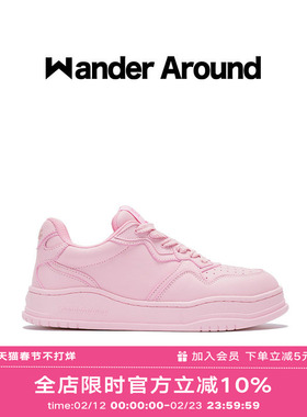 Wander around秋款花巷Flower Lane系列桃夭粉低帮平底休闲板鞋女