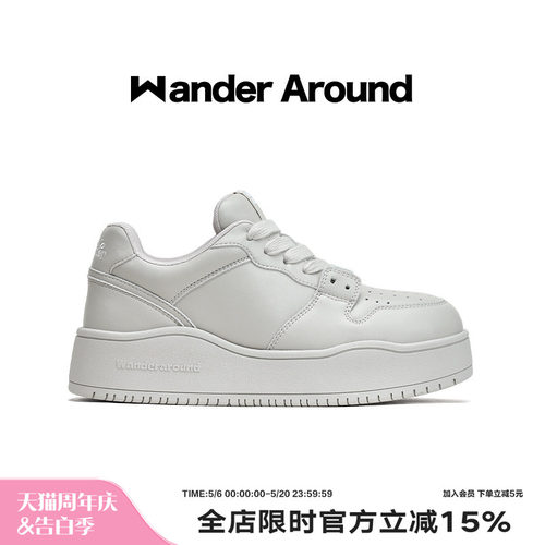 【孙燕姿同款】Wander around2026年新款复古厚底增高休闲板鞋女