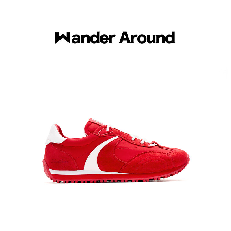 Wander around2025春夏新款LUNA系列红白拼色阿甘休闲德训鞋女图片