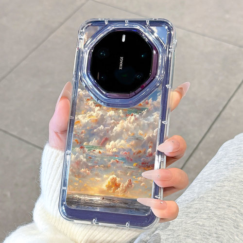 适用华为mate80rs海上生花手机壳