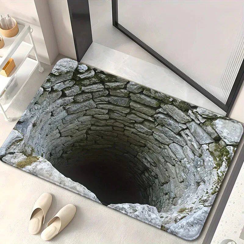 3D Optical Illusion Endless Abyss Non-Slip Door Mat Machine