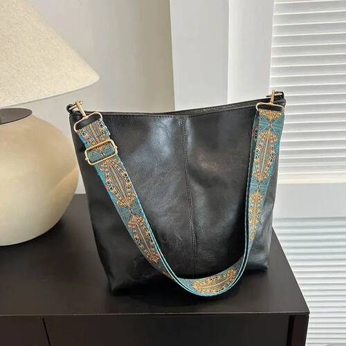 Women's Fashionable Solid Color Tote Bag, Casual Versatile Z