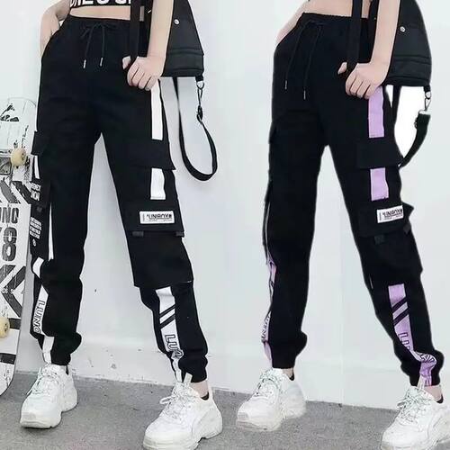 Hip Hop Women's Sports Fashion Cargo Pants Loose and Casual