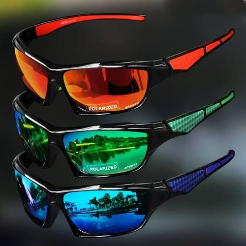 1/3PCS Sports Polarized Sunglasses for Men Lightweight Night