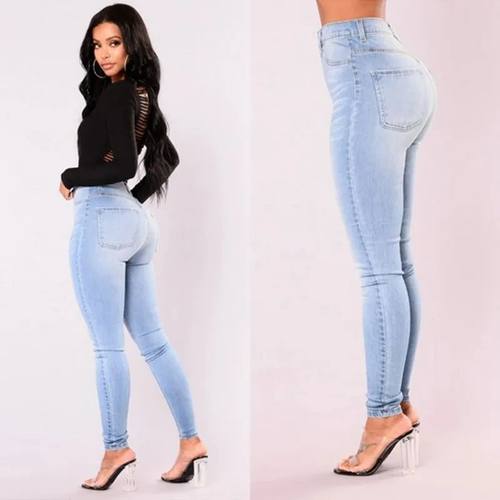 Sexy Jeans Women Denim Skinny Pants High Waist Stretch Lady