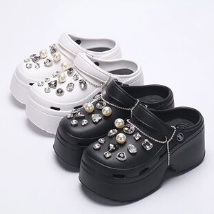 New Sandal Slippers DIY Cute Cartoon Clogs Women Mules Summe