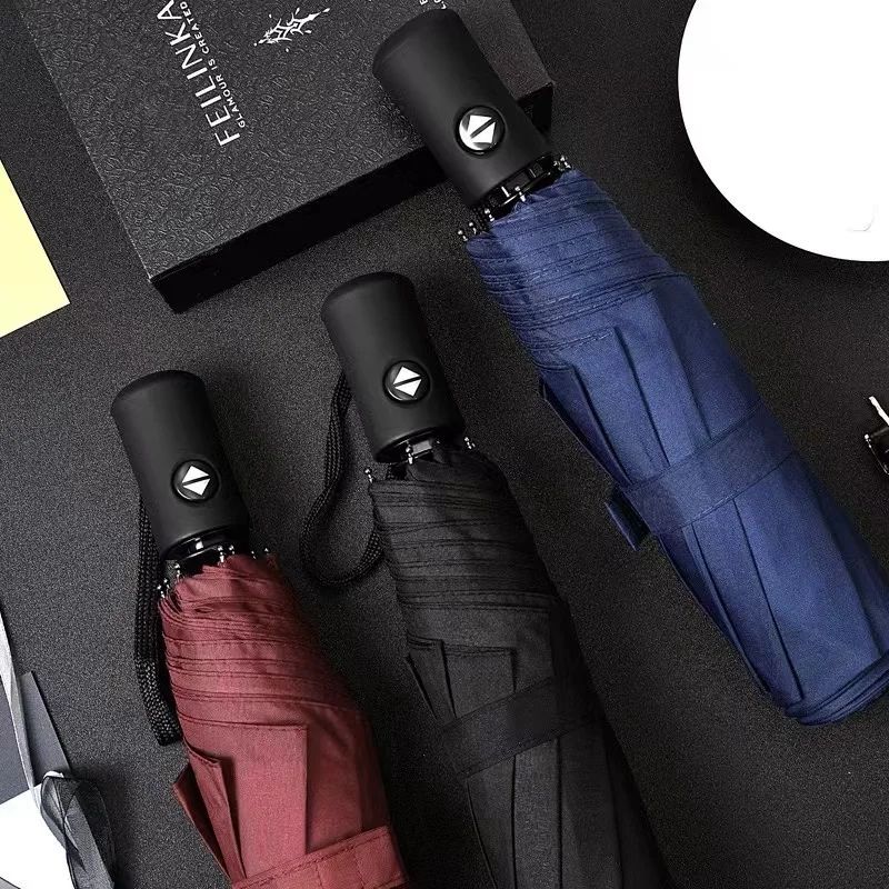 Automatic Rain & Sun Umbrella Black Coating Parasol Anti-UV