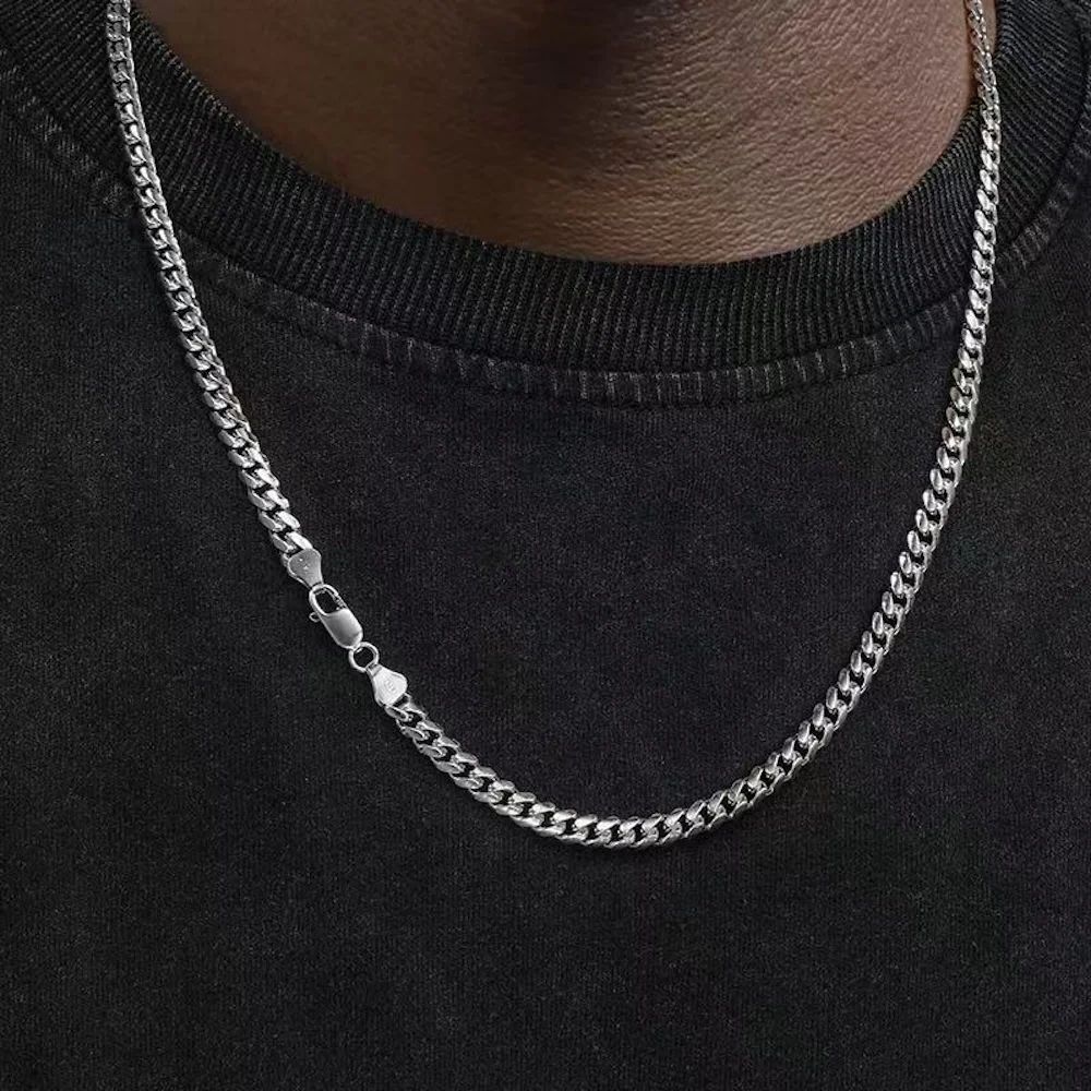 Basic Punk Stainless Steel 3,5,7mm Curb Cuban Necklaces For