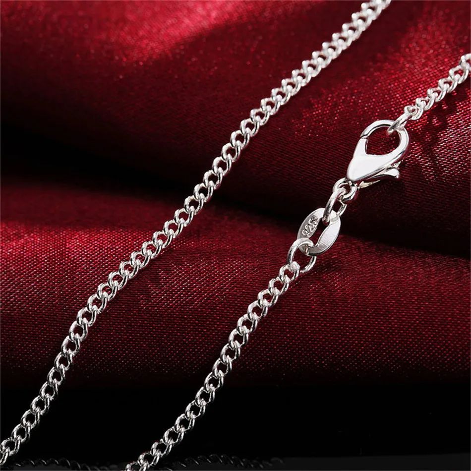 New 925 Sterling Silver Necklace 16/18/20/22/24/26/28/30 Inc