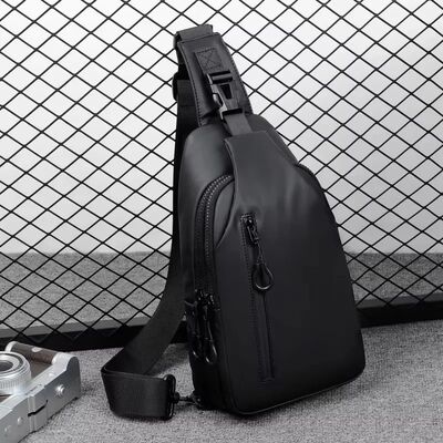 Trendy and Fashionable Chest Bag Solid Color Men Minimalist