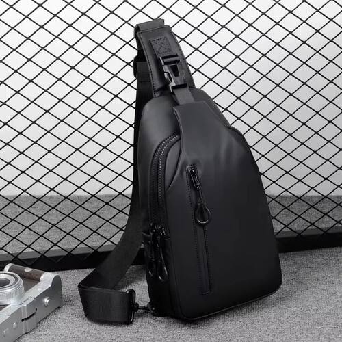 Trendy and Fashionable Chest Bag Solid Color Men Minimalist