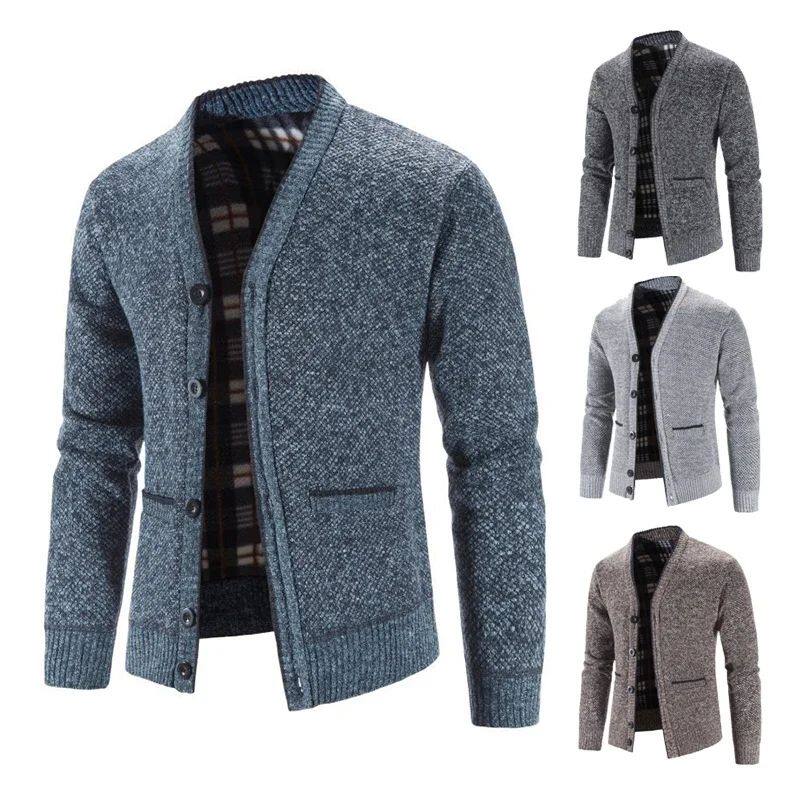 New 2025 Men's Casual Long Sleeved Knitted Jacket Top Fashio