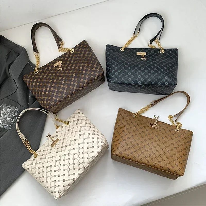1pcs Fashionable Large Capacity Handbag Texture PU Leather T